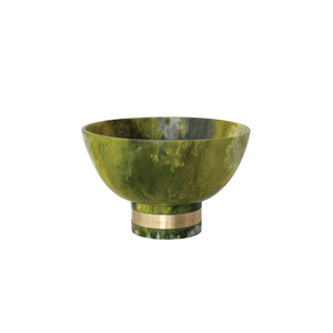 Bol de service en résine style onyx, fait main, aspect marbre élégant, pièce maîtresse décorative pour la maison et la décoration de restaurant - Product Image 4