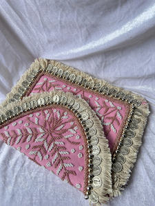 Bolso de mano tipo clutch con flecos y monedas, color rosa indio, bordado, estilo nupcial, bolso tote, bolso étnico para mujer, moda boutique. - Product Image 5