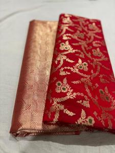 Luxurious 100% Silk Semi Georgette Banarasi Jacquard Fabric | Eco-Friendly Organic Soft Breathable | for Sarees Ethnic Wear - Product Image 4