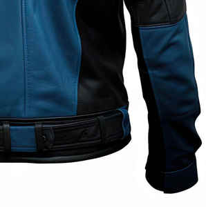 Veste en cuir d'hiver pour homme, style streetwear, durable et confortable, avec logo frontal, pour tenues décontractées et urbaines quotidiennes - Product Image 4