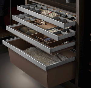 Armoire modulaire LED européenne JY, moderne, facile à assembler, en MDF, pour chambre à coucher, 3 étagères, 2 tiroirs, grand rangement, meubles de villa - Product Image 5