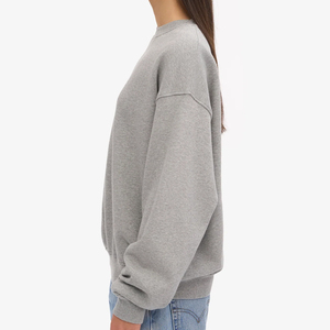 Sweat-shirt unisexe à col rond surdimensionné, couleur unie, 100% coton, tissu molletonné français, vêtement décontracté pour l'automne, coupe classique - Product Image 2