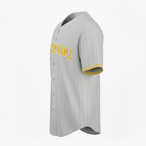 เสื้อเบสบอลซอฟต์บอลผ้าโพลีเอสเตอร์ 100% ราคาโรงงาน  แบบซับลิเมชั่นเต็มตัว ลายเรียบ ลายทาง  รับสกรีนโลโก้ตามสั่ง - Product Image 4