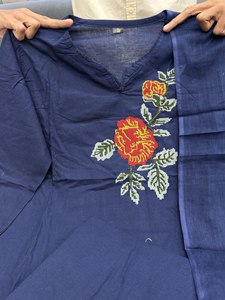 Mejora tu Armario Étnico con este Elegante Conjunto de Salwar Kameez de Diseñador, Confeccionado con Tela Premium 60% Algodón, Estilo Moderno, Secado Rápido - Product Image 4