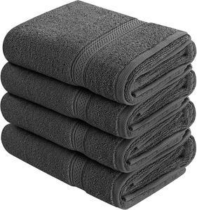 Solid Color Cotton <b>Bath</b> <b>Towels</b> Rectangle Woven for Home Use Adult Size Gray hotel use - Product Image 6