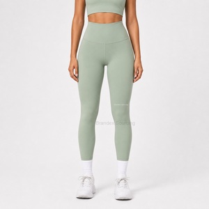 <b>Leggings</b> For Women High Waist Yoga <b>Leggings</b>, <b>Nylon</b> Spandex Activewear Private Label Factory - Product Image 2