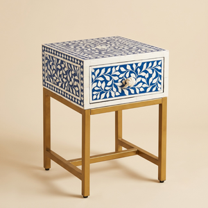 Mesita de Noche Moderna Hecha a Mano de Resina, Venta al por Mayor desde India para Dormitorio y Sala de Estar, Exportación Mundial - Product Image 1