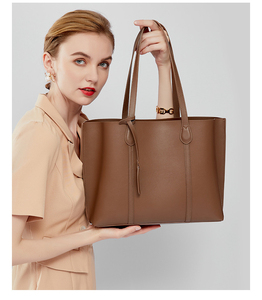 Modern Plain Dyed Brown Polyester Grocery <b>Bag</b> with Adjustable Handle Eco-Friendly Water Resistant Durable Fashion Outdoor Use - Product Image 6