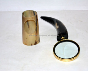 Lupa con Mango de Cuerno de Búfalo Pulido, Grueso, Hecho a Mano, Ecológico, Regalo para Hombre, Decoración Estilo Animal - Product Image 5