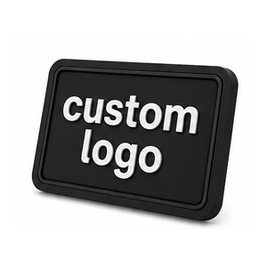 Patch en caoutchouc PVC sur mesure, style rectangulaire, logo en relief 3D, patchs en caoutchouc à coudre pour vêtements, casquettes, sacs - Product Image 4