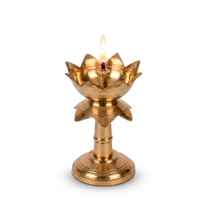Brass Traditional Kerala Nilavilakku <b>Oil</b> <b>Lamp</b> Set Handmade Pooja Deepam Decorative Diya Temple <b>Lamp</b> Festival Home Decor Gift - Product Image 1