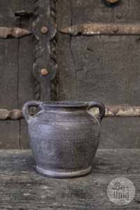 Vintage Rustic Clay Flower <b>Pot</b> With Dual Handles Glazed Finish For Garden Or Indoor <b>Plant</b> Decor - Product Image 4