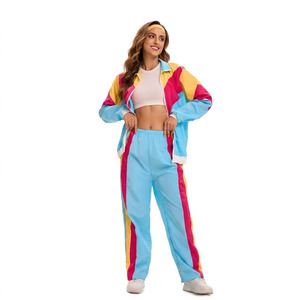 Conjunto Deportivo de Dos Piezas para Mujer, Estilo Retro, Chaqueta Roja Ligera con Cierre y Pantalones Jogger Holgados, Venta al Por Mayor - Product Image 6