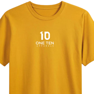 เสื้อยืดผู้ชายไซส์ใหญ่ สีมัสตาร์ด ผ้าฝ้ายพรีเมียม คอกลม แขนสั้น สไตล์ลำลอง โอเวอร์ไซส์ ทนทาน ใส่ได้ทุกวัน สตรีทแวร์ - Product Image 3