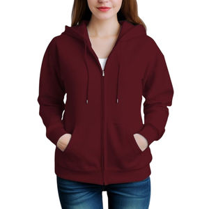 Sudadera con Cremallera Clásica para Mujer, Fabricación Personalizada OEM, Suave y de Calidad Duradera, Manga Larga para Invierno, Uso Casual - Product Image 6