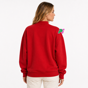 Sudadera de cuello alto para mujer, con parche bordado de la bandera de Texas, estilo oversize, informal, 100% algodón polar, ecológica - Product Image 4