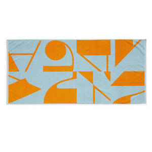 Toalla de Playa y Baño de Algodón Jacquard Ecológica con Logotipo Personalizado (Alibaba), de Secado Rápido, Absorbente, a Rayas, Rectangular, para Piscina y Viajes - Product Image 1