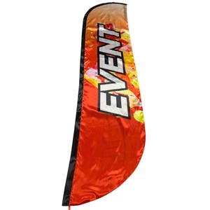 Bandera de Pluma para Ciudad, Roja y Blanca, de Poliéster, Impresión Digital, Duradera, Promocional, con Asta de Aluminio, Forma Rectangular - Product Image 3