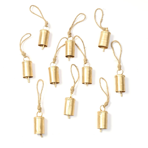 Vintage Brass Hanging Bells Decorative Rope Door Bells Rustic Home Garden Wall Decor Farmhouse Bells Gift Wholesale - Product Image 3