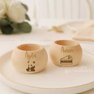 Custom Luxury Wooden Napkin Holder Personalized <b>Name</b> Engraved Round Eco-Friendly Birthday Party Table Decor - Product Image 4