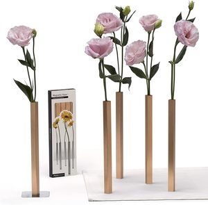 Jarrón de Flores de Aluminio Personalizable, Diseño Contemporáneo, Centro de Mesa para Decoración del Hogar y Eventos de Boda - Product Image 1