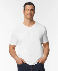 เสื้อยืดคอวีทรงปกติ ผ้าฝ้าย 100% ดีไซน์ล่าสุด แขนสั้น ผู้ชาย สไตล์ลำลอง ผ้าถักเรียบ เสื้อยืดคอวี - Product Image 6