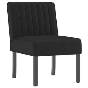 Sedia pantofola in velluto nero per soggiorno - Product Image 2