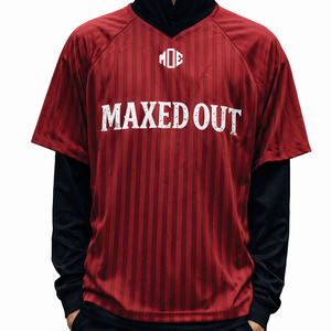 Camiseta Deportiva a Rayas Rojas Estilo Jersey de Fútbol Americano para Hombre, Personalizable con Estampado de Equipo, Ligera, Transpirable, Fabricante OEM al por Mayor - Product Image 3