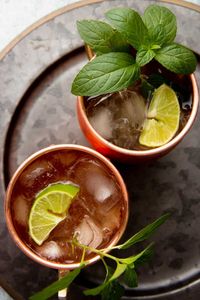 Copper mule serving mug <b>set</b> for refined artistic drink culture hammered finish metal cups durable reusable kitchen mugs - Product Image 4