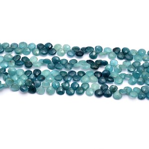 Perles de Grandidierite facettées en forme de cœur, 5mm-7mm, naturelles, rares, pierres semi-précieuses, perles en vrac pour bijoux - Product Image 2