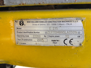 Excavadora de cadenas E215 de 2005 en venta, potente máquina para movimiento de tierras, lista para exportación a todo el mercado global. - Product Image 3