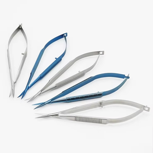 Ciseaux ophtalmiques en acier inoxydable Vannas en gros, instruments chirurgicaux manuels personnalisables avec logo - Product Image 1