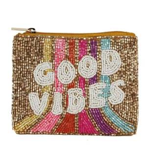 Pochette à monnaie perlée faite à la main avec fermeture éclair, motif verre à martini et texte « Poured Not Sorry », personnalisable pour femme, avec chaîne durable - Product Image 2