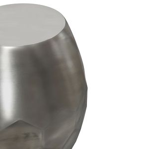 Tavolino Flanigan in Metallo Argento Anticato, Elegante Arredamento per Soggiorno - Product Image 4