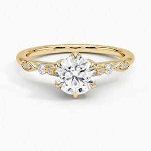 Hermoso Anillo de Compromiso de Oro con Brillante Piedra de Diamante, Anillo de Joyería de Boda para Mujer - Product Image 3