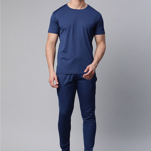 <b>Men</b> Polyester/Cotton Eco-Friendly 320g Everyday <b>T</b>-<b>Shirt</b> O-Neck Casual <b>Striped</b> Tee Custom Logo OEM ODM Wholesale Supplier Premium - Product Image 1