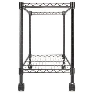 Carrello Portadocumenti Mobile in Metallo Nero a Singolo Ripiano 60 x 32 x 46 cm, Carrello Multiuso Versatile - Product Image 4