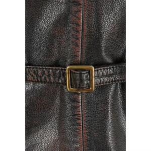 Gilet sans manches en cuir véritable pour homme, style motard, délavé, décontracté, imperméable, réversible, hiver, OEM ODM - Product Image 5