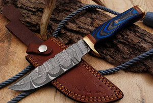 Nuevo Cuchillo Bowie de Acero de Damasco de Hoja Fija, Hecho a Mano, Duradero, de Venta Caliente, OEM, para Acampar al Aire Libre - Product Image 2