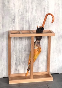 Porte-parapluies en bois à 4 fentes pour garder plusieurs parapluies séparés et faciles d'accès, fabriqué à la main en Inde - Product Image 6