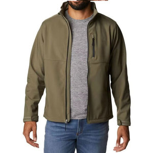 Veste polaire homme hiver vert olive finition soignée, fermeture éclair intégrale, col montant, coupe-vent, décontractée, pour l'extérieur, coupe régulière, extérieur en polyester - Product Image 1