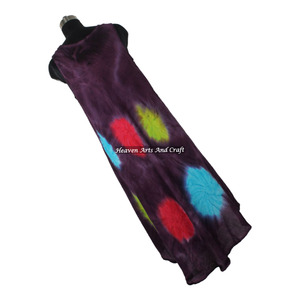 Modern Tie Dye Rayon Long Dress <b>Beach</b> Wear Lady Boho <b>Tunic</b> Tie Dye Long Maxi Hand Made Dress With Sleeveless Tie Dye Dress - Product Image 2