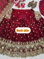 Robe Anarkali indienne moderne marron avec dupatta brodé, robe ethnique pour femme, longueur standard, séchage rapide, toutes saisons