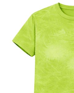 Green Ice Dye T Shirt Men Round Neck Short Sleeve Cotton Casual Streetwear Vintage <b>Wash</b> Custom OEM Wholesale Tee Apparel Exports - Product Image 4
