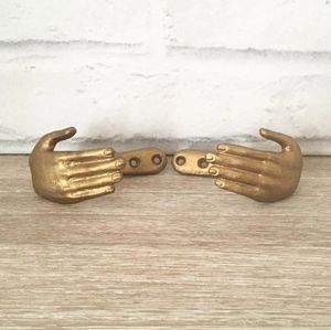 Antique Brass Wall Hooks Decorative Entryway Organizer Handmade Storage Solution For Modern <b>Rustic</b> Home Interiors - Product Image 6