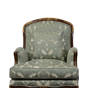 เก้าอี้ทานข้าวทรงอาร์มแชร์ไม้มะฮอกกานี รุ่นรอยัลอิมไพร์ พร้อมผ้าหุ้ม 0304437 - Product Image 5