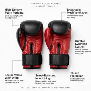 Fabricante de Guantes de Boxeo con Logotipo Personalizado, OEM ODM, Guantes de Entrenamiento y Sparring de Cuero PU, Guantes de Boxeo Profesionales para Hombres y Mujeres - Product Image 5