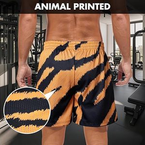 Pantalones cortos para correr sublimados, transpirables y antirozaduras, pantalones cortos deportivos de secado rápido para hombre para largas distancias - Product Image 5