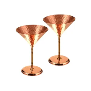 Exclusive Quality Hammered Finished Copper <b>Goblet</b> For <b>Wine</b> Beer Drinking Table Top Decorative Luxury Home Bar Hotel Use - Product Image 1