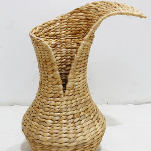 Artex Dong Thap jarrón de mimbre hecho a mano, jacinto de agua artesanal con cuerda de algas marinas, para el hogar Decoración rústica, florero de plástico de fábrica - Product Image 5